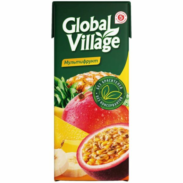 Нектар Global village Мультифрукт из смеси фруктов 0.2л
