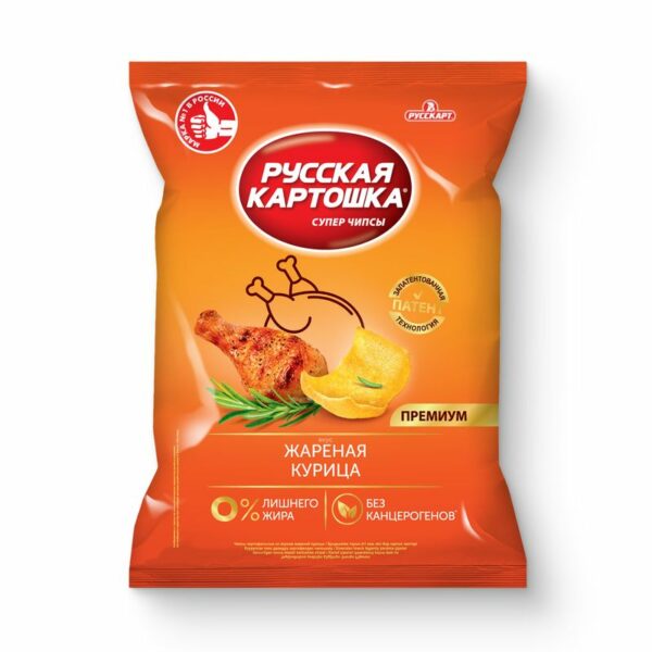 Чипсы Русская Картошка картофельные со вкусом жареной курицы 190г
