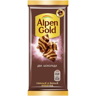 Шоколад Alpen Gold Два шоколада 80г