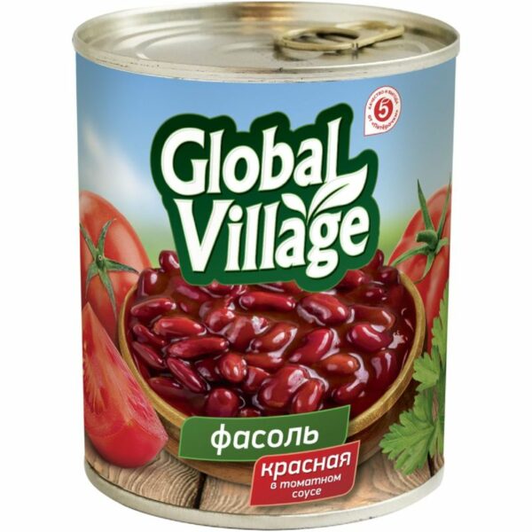 Фасоль красная Global Village в томатном соусе 425мл