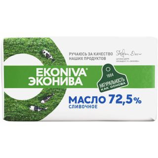 Масло сливочное ЭкоНива Крестьянское 72.5% БЗМЖ 180г