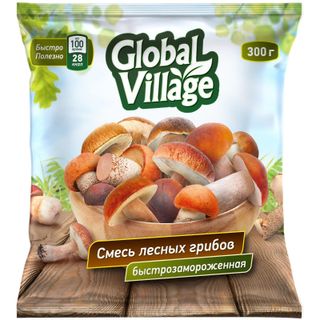 Смесь лесных грибов Global Village быстрозамороженная 300г