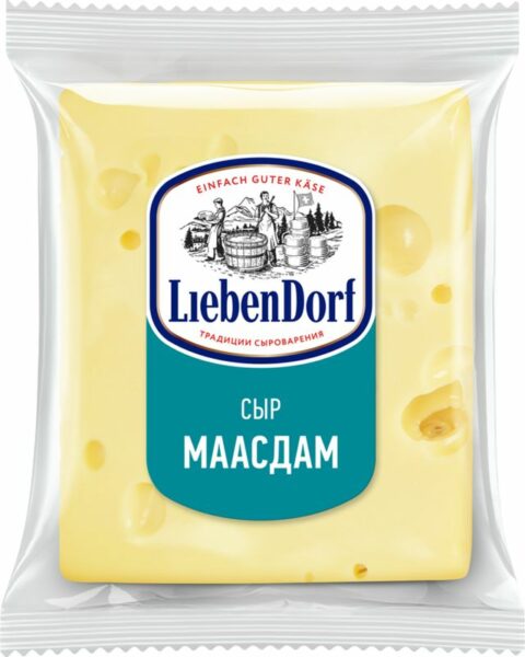 Сыр Liebendorf Маасдам полутвердый 45% БЗМЖ