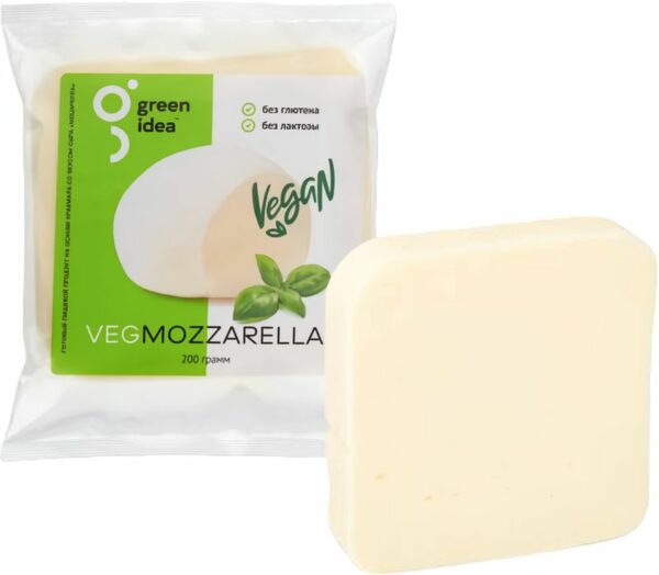 Сыр растительный Green Idea на основе крахмала со вкусом сыра Моцарелла БЗМЖ 200г
