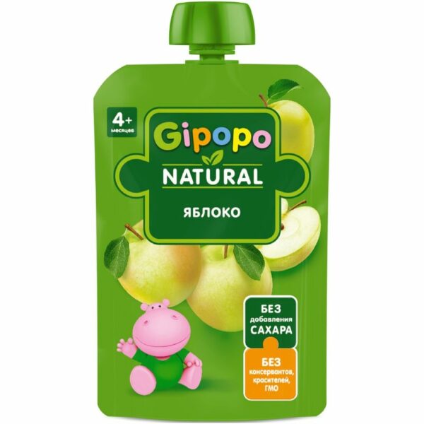Пюре детское Gipopo Яблоко с 4 месяцев 90г