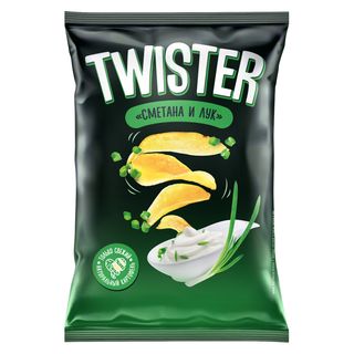 Чипсы Twister Картофель хрустящий Сметана и лук 130г