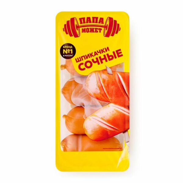 Шпикачки Папа может сочные вареные 400г