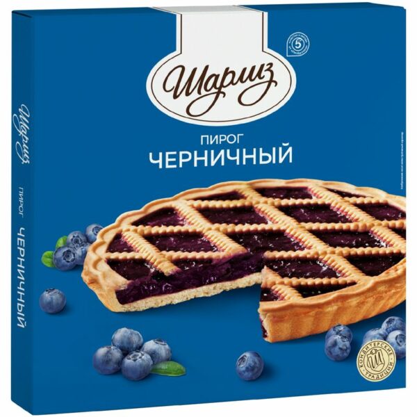 Пирог Шарлиз песочный с черничным джемом, 430г