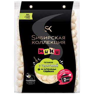 Пельмени Сибирская Коллекция мини с телятиной категория Б 700г