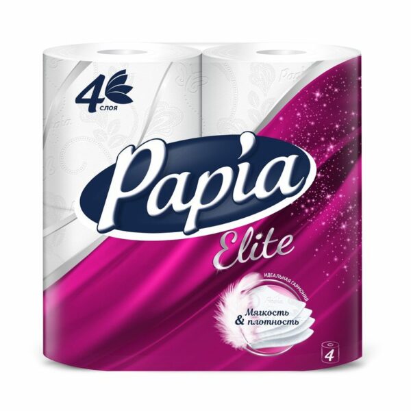 Туалетная бумага Papia Elite 4 слоя 4шт.