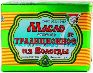 Масло сливочное Из Вологды Традиционное 82.5% БЗМЖ