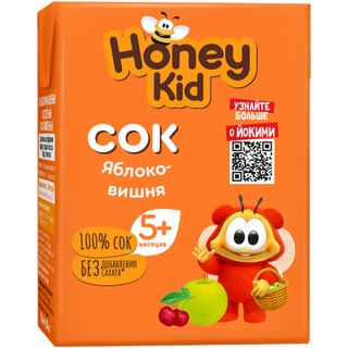 Сок Honey kid яблочно-вишневый восстановленный осветленный с 5 месяцев 200мл