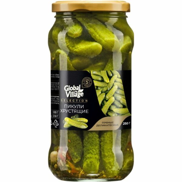 Пикули Global Village Selection хрустящие 500г