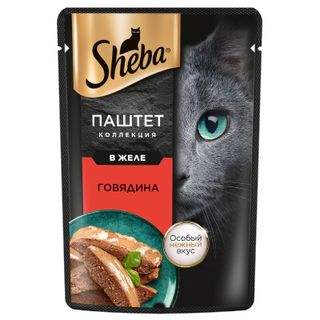 Влажный корм Sheba для кошек паштет с говядиной 75г
