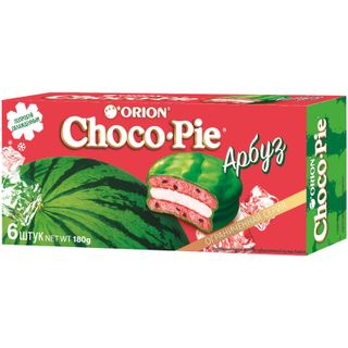 Кондитерское изделие Orion Choco Pie Арбуз в глазури 6х30г