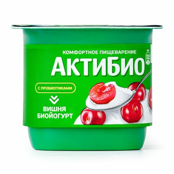 Биойогурт Актибио Вишня 2.9% БЗМЖ 130г