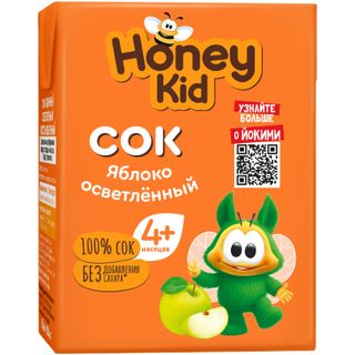 Сок Honey Kid яблочный восстановленный осветленный для детей с 4 мес. 0.2л