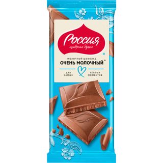 Шоколад Россия - Щедрая Душа Очень молочный, 75г