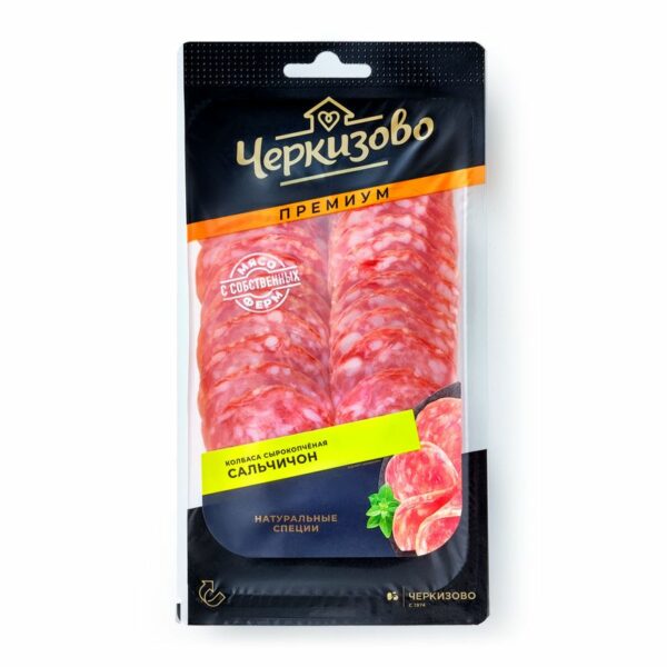 Колбаса Черкизово Сальчичон сырокопченая нарезка 100г