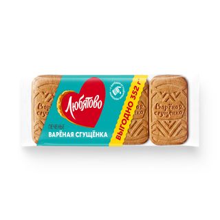 Печенье Любятово Вареная Сгущенка сахарное 352г