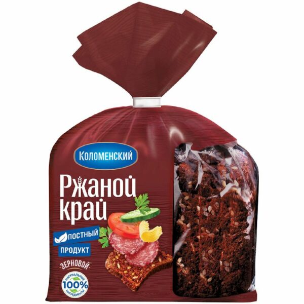Хлеб Ржаной Край зерновой нарезка 300г