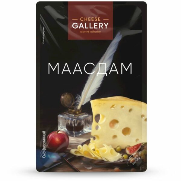 Сыр Cheese Gallery Маасдам нарезка 45% БЗМЖ 125г