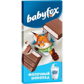 Шоколад BabyFox Молочный с молочной начинкой 90г