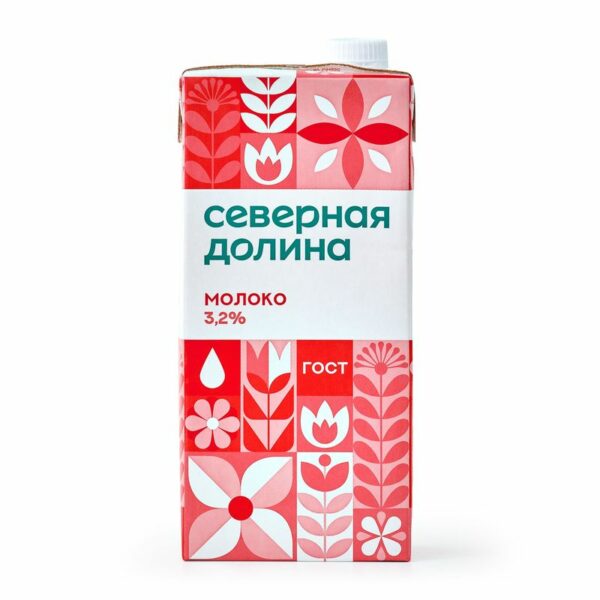 Молоко Северная Долина ультрапастеризованное 3.2% БЗМЖ 950г