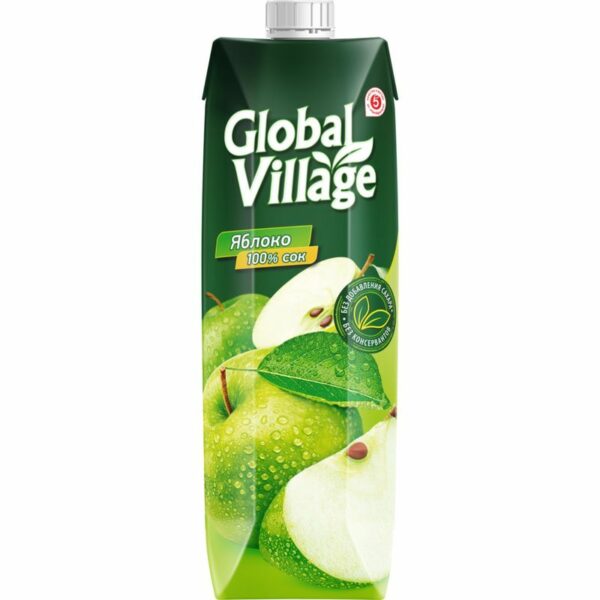 Сок Global Village яблочный 950мл