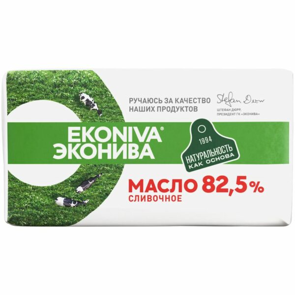Масло сливочное ЭкоНива Традиционное 82.5% БЗМЖ 180г