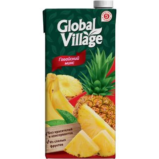 Напиток Global Village Гавайский микс из ананаса и банана сокосодержащий 1.93л