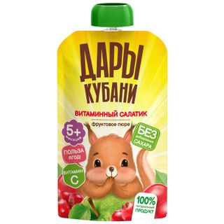 Пюре Дары Кубани Витаминный салатик из яблок с 5 мес. 90г