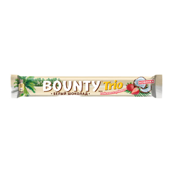 Шоколадный Батончик Bounty Trio Райская Клубника 78г