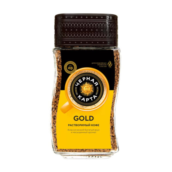 Кофе Растворимый Черная Карта Gold 95г Стекло