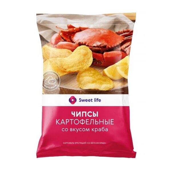 Чипсы Картофельные со Вкусом Краба 120г Sweet Life