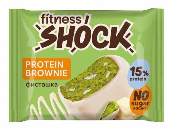 Пирожное Протеиновое Fitnesshock Белый Шоколад Фисташка 50г