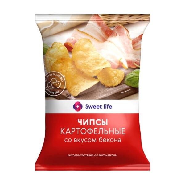 Чипсы Картофельные со Вкусом Бекона 120г Sweet Life
