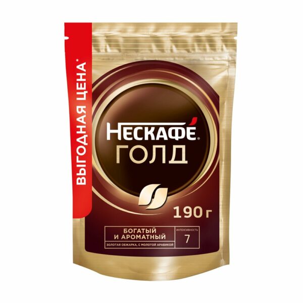 Кофе Растворимый Нескафе Голд 190г