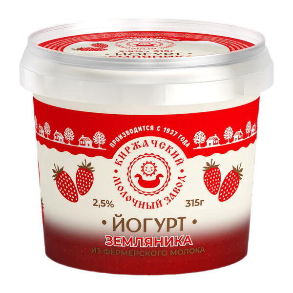 Йогурт Земляника 2,5% 315г