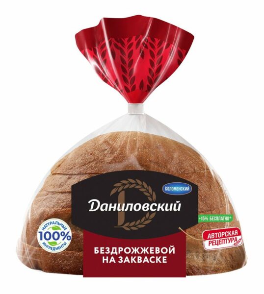 Хлеб Даниловский Ржано-пшеничный Бездрожжевой 350г