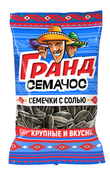 Cемечки Гранд Семачос Полосатые с Солью 100г