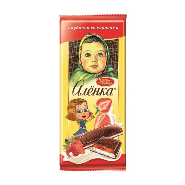 Шоколад Аленка с Начинкой Клубника со Сливками 87г — цена в Смарт