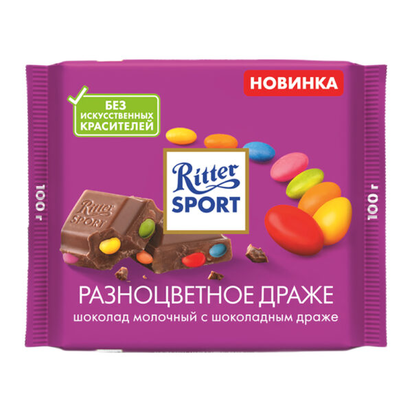 Шоколад Ritter Sport Молочный Разноцветное Драже 100г
