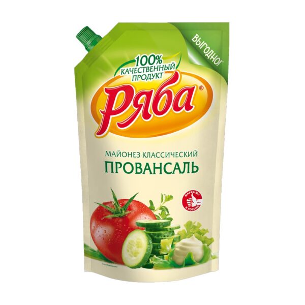 Майонез Ряба Классический Провансаль 50,5% 1кг Дой-пак
