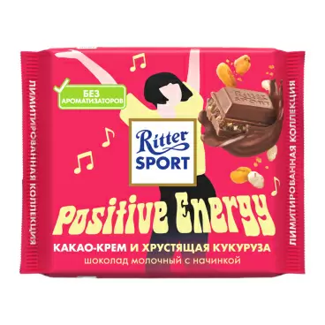 Шоколад Ritter Sport Молочный Какао-Крем и Кукуруза 100г