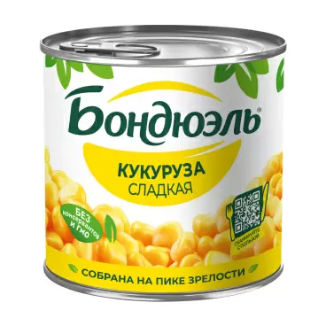 Кукуруза Бондюэль Сладкая 340г ж/б