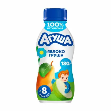 Йогурт Питьевой Агуша Груша Яблоко 2,7% 180г