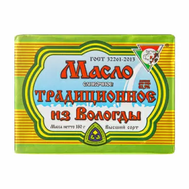 Масло Сливочное из Вологды Традиционное 82,5% 180г