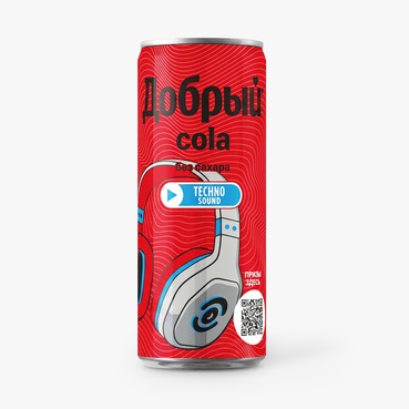 Напиток газированный Добрый Cola без сахара ж/б 330 мл