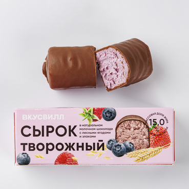Сырок творожный с лесными ягодами и злаками 15%